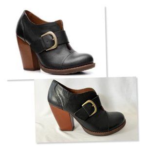 Kork-Ease Black and Brown Ankle Boots